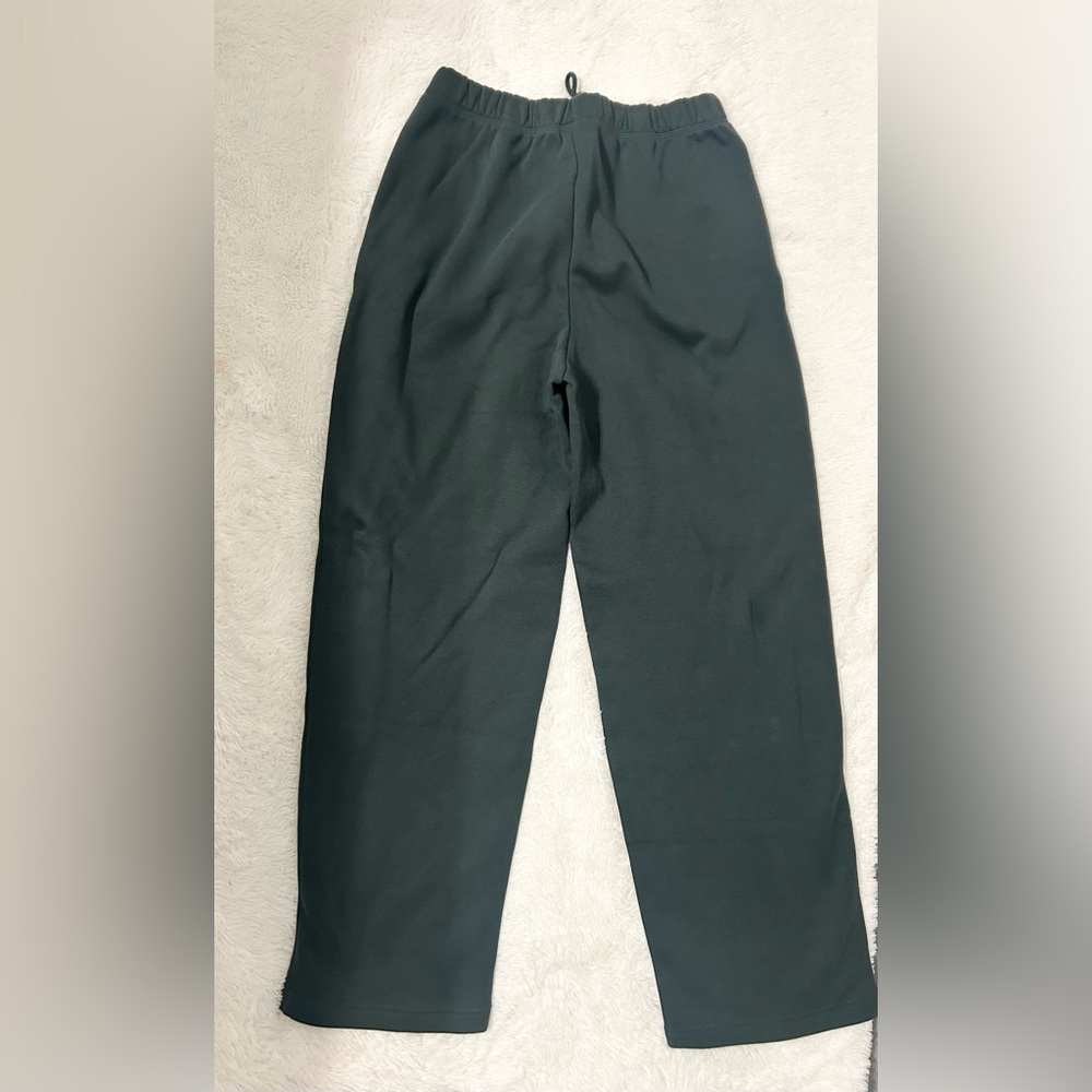 Skims Cotton Fleece Classic Straight Leg Pants - Clover Green - Picture 13 of 14